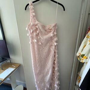 Karen Millen Pink Lace Midi Dress